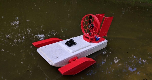 rc airboat conversion kit basement creations download free stl model printablescom 3d models hobby & makers robotics boat rcairboat rcboat 3d print model - Mito3D