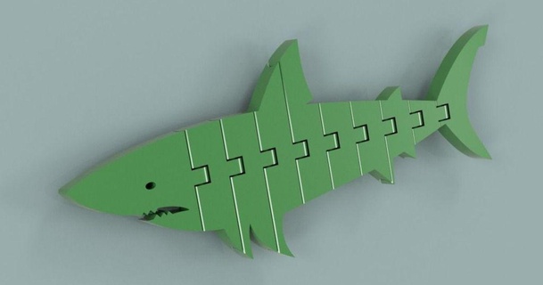 flexi articulé requin no2 ondes ted Télécharger libre stl modèle imprimablescom 3d modèles monde scans animaux figurine articulée articuléde fusion360 3d print model - Mito3D