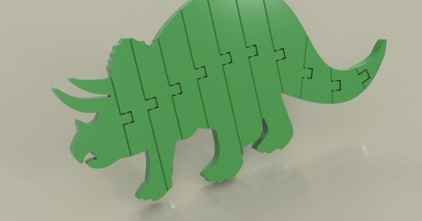 flessibile articolato triceratopo Airwaves ted Scarica gratuito stl modello printablescom 3d Modelli mondo scansioni animali dinosauro fusion360 incernierato 3d print model - Mito3D