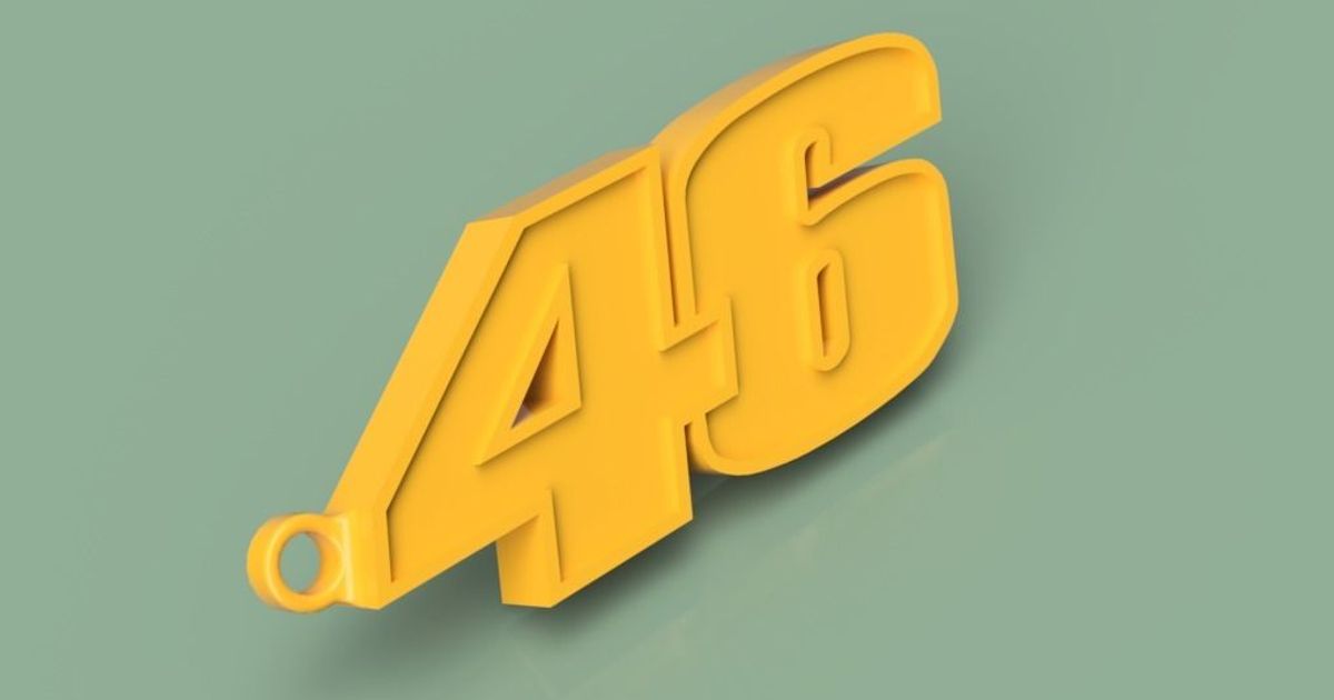 vr 46 logo porte clés ondes ted Télécharger libre stl modèle imprimablescom 3d modèles art conception 2d assiettes logos médecin thedoctor46 Valentino Rossi 3D print model - Mito3D