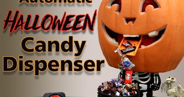 automatic halloween candy dispenser brankly download free stl model printablescom 3d models hobby & makers ideas arduino candydispenser halloweendecoration 3d print model - Mito3D