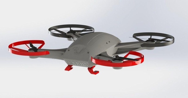 project ikarus - quadcopter zi-vo download free stl model printablescom 3d models hobby & makers rc robotics 3dprinted 3dprinting diydrones drone drones 3d print model - Mito3D
