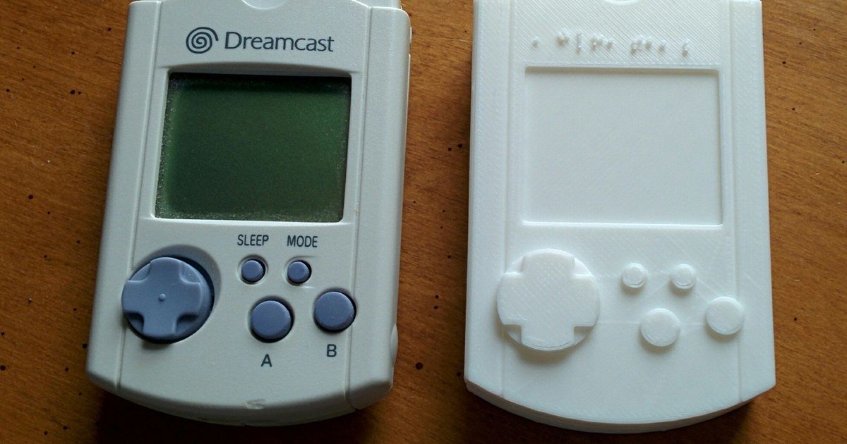 sega dreamcast vmu pcwzrd13 download free stl model printablescom 3d models gadgets video games 3D print model - Mito3D