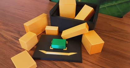 verde Roca enigma rompecabezas extrudir descargar gratis stl modelo imprimiblescom 3d modelos juguetes juegos brain teasers caja 3d print model - Mito3D
