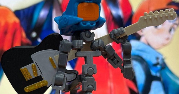 flcl canti cabeça violão sorte 13 figura Jecht baixar livre stl modelo printablescom 3d modelos brinquedos jogos açao figuras estátuas adulto anime 3d print model - Mito3D