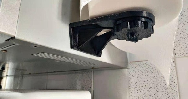 tension-adjustable paper towel holder screws 3m vhb tape version georgezsl download free stl model printablescom 3d models household kitchen 3d print model - Mito3D