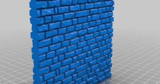 medieval stone wall 28mm scale - 10x10cm code2 download free stl model printablescom 3d models toys & games board modeling 3d print model - Mito3D
