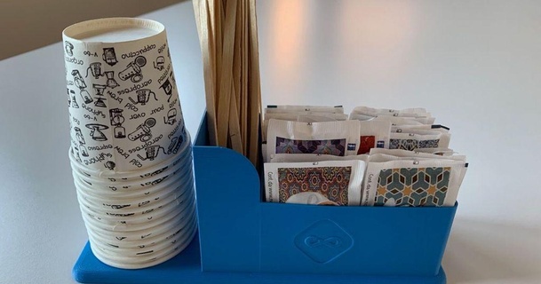 Espresso Bahnhof ausgefallenes Pixel download frei stl Modell Printablescom 3d Modelle Haushalt Büro Kaffee Tassen Veranstalter Zucker 3d print model - Mito3D