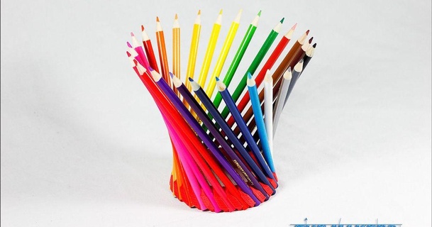 taç kalemler İşler renkli kalem markalar yapımcı tezgahı indir Bedava stl model printablescom 3d modeller ev halkı ofis Sanat El işi malzemeleri boyama 3d print model - Mito3D