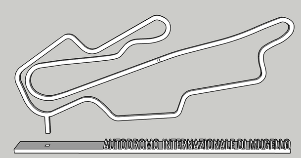 Rennstrecke Internazionale di Mugello Italien Formel 1 Rennen Spur updesk download frei stl Modell Printablescom 3d Modelle Hobby Macher Automobil Schaltkreis formula1 3d print model - Mito3D