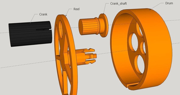 lashing strap reeler winder v2 michel download free stl model printablescom 3d models hobby & makers tools aufroller 3d print model - Mito3D