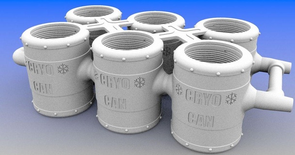 cryo-can 6-pack v10 sjogerst download free stl model printablescom 3d models household kitchen 3d print model - Mito3D