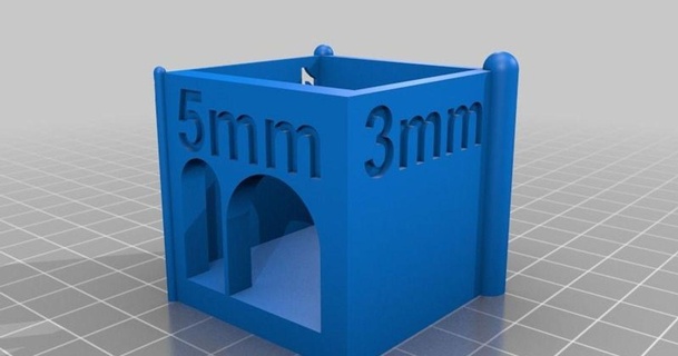 2cm Mauer Dicke Prüfung Würfel Seher download frei stl Modell Printablescom 3d Modelle Drucker 3d print model - Mito3D