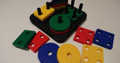lehrreich Baby Kleinkind Puzzle bas download frei stl Modell Printablescom 3d Modelle Spielzeuge Spiele Rätsel brain teasers 3d print model - Mito3D