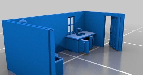 mini mobilya banyo duvarlar 1 Ethan alabaş indir Bedava stl model printablescom 3d modeller ev halkı yaşayan oda lavabosu oyuncak bebek evi mobilyası 3d print model - Mito3D