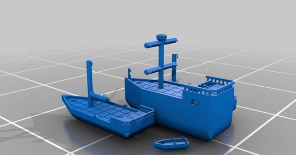 modular 28mm scale ships prison & patrol ethan kohlbacher download free stl model printablescom 3d models toys games outdoor 28mmscale 28mmbase 28mmminiatures adnd 3d print model - Mito3D