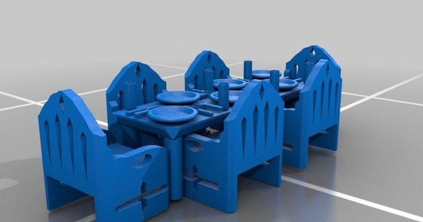 mini mobilya yemek oda Ethan alabaş indir Bedava stl model printablescom 3d modeller ev halkı yaşayan odası masası 3d print model - Mito3D
