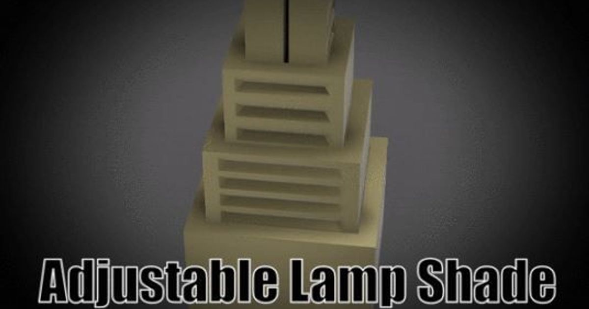 adjustable lampshade nick-ko download free stl model printablescom 3d models household house equipment 3D print model - Mito3D