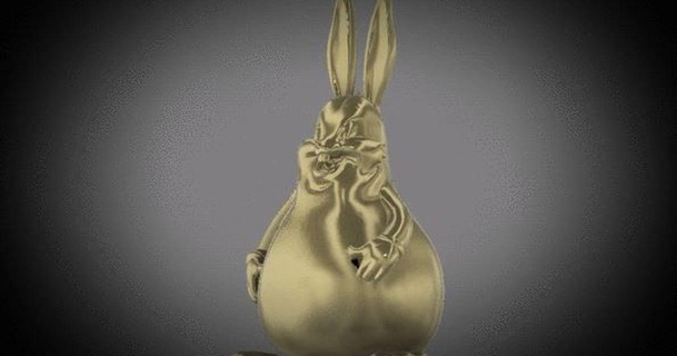 big chungus hollow nick-ko download free stl model printablescom 3d models art & design sculptures bugsbunny rabbit 3d print model - Mito3D