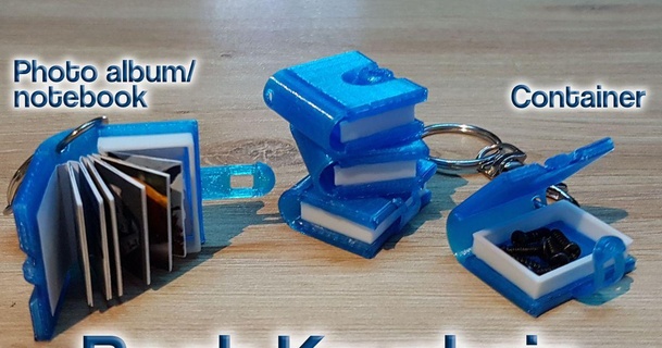 photo container book keychain avieira download free stl model printablescom 3d models fashion accessories 3d print model - Mito3D