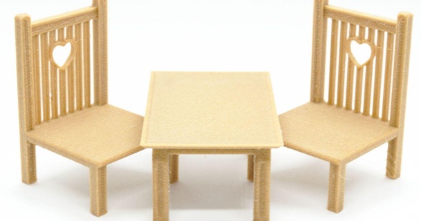 sylvanian families furniture - table chair mythor download free stl model printablescom 3d models toys & games cute dollhouse easyprint 3d print model - Mito3D
