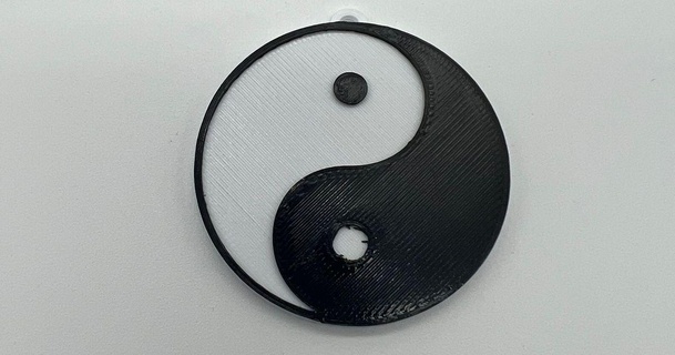 yin yang ar3dprints download free stl model printablescom 3d models art & design 2d plates logos peace yinandyang 3d print model - Mito3D