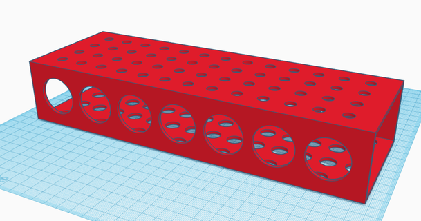 test tubo cremagliera titolare supporto variante 2 machu Scarica gratuito stl modello printablescom 3d Modelli apprendimento chimica biologia testtubeholder portaprovette provette 3d print model - Mito3D