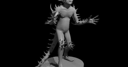 barbed devil mz4250 download free stl model printablescom 3d models toys & games board barb demon dnd 3d print model - Mito3D