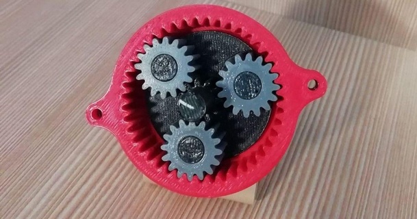 5 1 planetary gearbox shooter download free stl model printablescom 3d models hobby & makers ideas planetarygearbox 3d print model - Mito3D