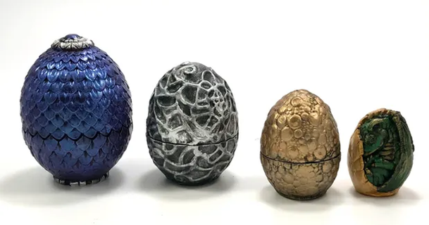 ninho Dragão ovos loubie3d baixar livre stl modelo printablescom 3d modelos arte Projeto esculturas ovo fdm resina 3d print model - Mito3D