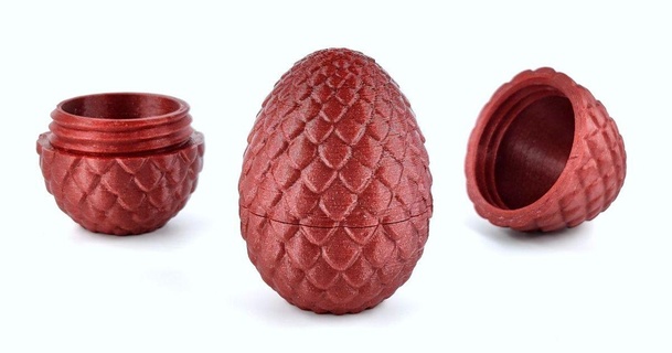 threaded dragon egg great easter gifts tony youngblood download free stl model printablescom 3d models seasonal designs spring & box container dragonegg dragons 3d print model - Mito3D
