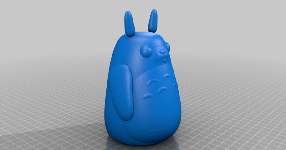 totoro aplanado cyron52 descargar gratis stl modelo imprimiblescom 3d modelos artilugio 3D print model - Mito3D