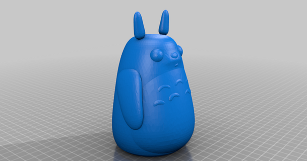 totoro abgeflacht cyron52 download frei stl Modell Printablescom 3d Modelle Gadgets 3d print model - Mito3D