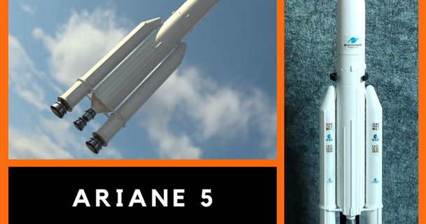Ariane 5 multi parties 1 200 Matin Télécharger libre stl modèle imprimablescom 3d modèles apprentissage physique astronomie ariane5 arianespace esa fusée 3d print model - Mito3D