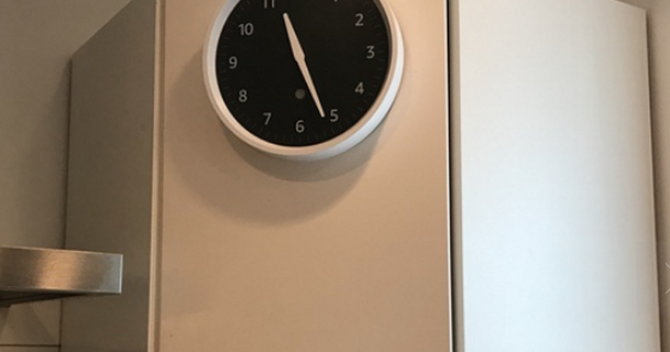 Amazonas eco reloj percha ikea sección gabinete Shinwachi descargar gratis stl modelo imprimiblescom 3d modelos casa cocina alexa pared 3d print model - Mito3D