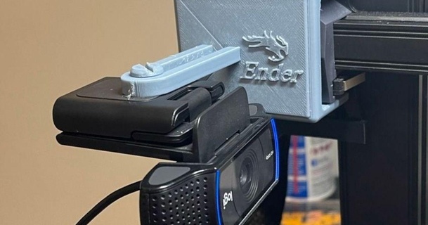 Ender 3 s1 axis Kamera montieren logitech c920 Aktualisiert Ausführung bkt x5 download frei stl Modell Printablescom 3d Modelle Drucker Upgrades c920mount 3d print model - Mito3D