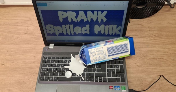 derramado leite Wilko slo baixar livre stl modelo printablescom 3d modelos fantasias acessórios adereços Piada pegadinha pegadinhas truque 3d print model - Mito3D