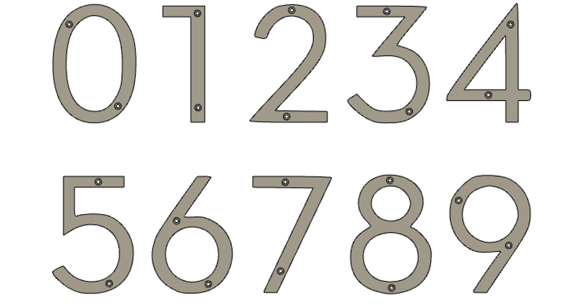 modern house numbers edorfproductions download free stl model printablescom 3d models household equipment 3D print model - Mito3D