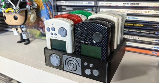 sega Dreamcast vmu soporte v20 pcwzrd13 descargar gratis stl modelo imprimiblescom 3d modelos artilugio vídeo juegos tarjetas caso funda juego azar memoria 3d print model - Mito3D