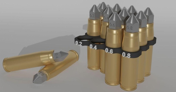 bala boquilla extrusor soporte pisa descargar gratis stl modelo imprimiblescom 3d modelos pasatiempo hacedores organizadores munición depósito municiones caja boquillas 3d print model - Mito3D