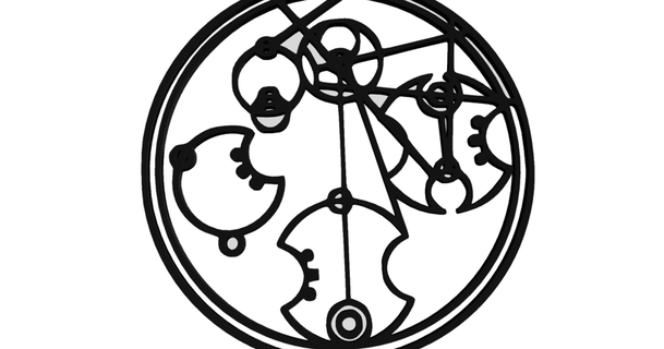 gallifreyan - forget who stevew91 download free stl model printablescom 3d models art & design 2d plates logos doctor doctorwho drwho language 3d print model - Mito3D