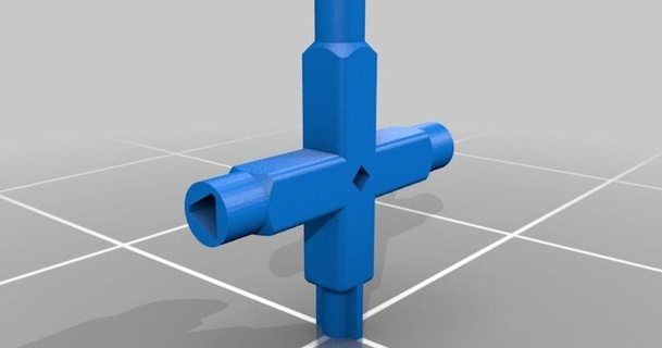 Universal Kreuz Schlüssel rvadrichem download frei stl Modell Printablescom 3d Modelle Hobby Macher Werkzeuge 3d print model - Mito3D
