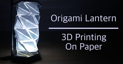origami lantern 3d printing paper souzoumaker download free stl model printablescom models art & design designs collapse desklight diy electronics foldable 3d print model - Mito3D