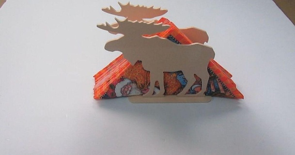 ren geyiği peçete Kulp destek Teknokulebras indir Bedava stl model printablescom 3d modeller ev halkı dekor hayvan mutlu Noeller peçetelik 3d print model - Mito3D