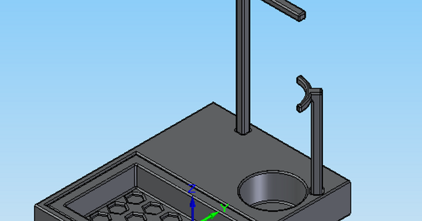 kitchen sink organizer mathias720 download free stl model printablescom 3d models household dish kitchengadget scrubber 3d print model - Mito3D
