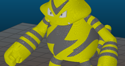 Electabuzz malzemeli yeniden düzenleme oyun indir Bedava stl model printablescom 3d modeller oyuncaklar oyunlar aksiyon rakamlar heykeller ikili ekstrüzyon renkli pokemon Pokemon figürleri Pokemongo 3d print model - Mito3D