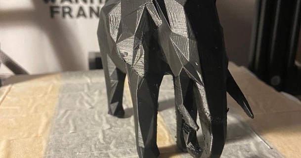 escultura elefante la Richard Orlinski pablo 3d12 baixar livre stl modelo printablescom 3d modelos arte Projeto esculturas 3d print model - Mito3D
