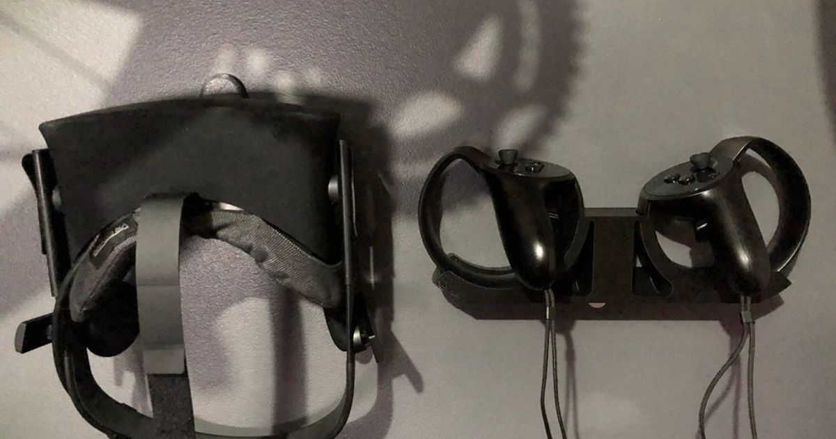 Oculus dokunma kontrolör komut şerit duvar binmek Hughes indir Bedava stl model printablescom 3d modeller gadget'lar bilgisayarlar 3mcommandstrips oculus çatlağı oculustouch duvara monte 3D print model - Mito3D