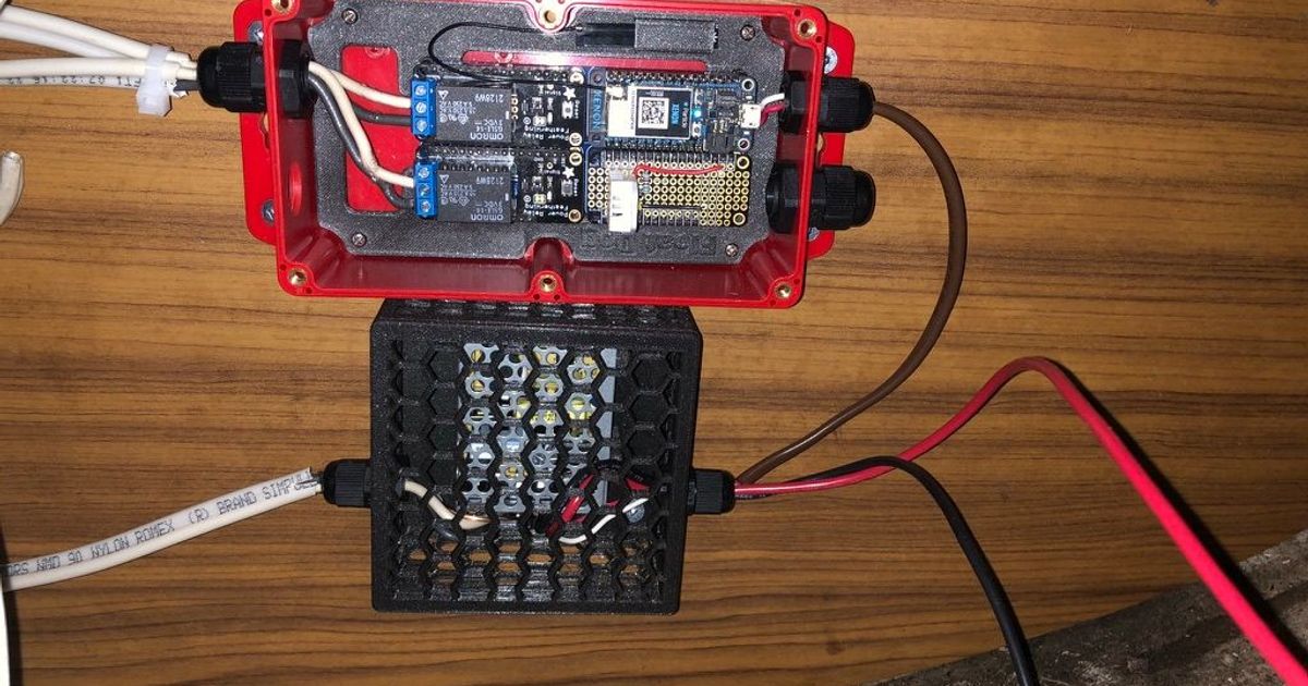 Meanwell transformateur cage v1 v21 phillycheeseman Télécharger libre stl modèle imprimablescom 3d modèles loisir fabricants électronique 3D print model - Mito3D