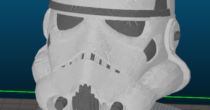 Estrela guerras Stormtrooper fracasso dual extrusão joção baixar livre stl modelo printablescom 3d modelos arte Projeto esculturas 2color dupla capacete 3d print model - Mito3D